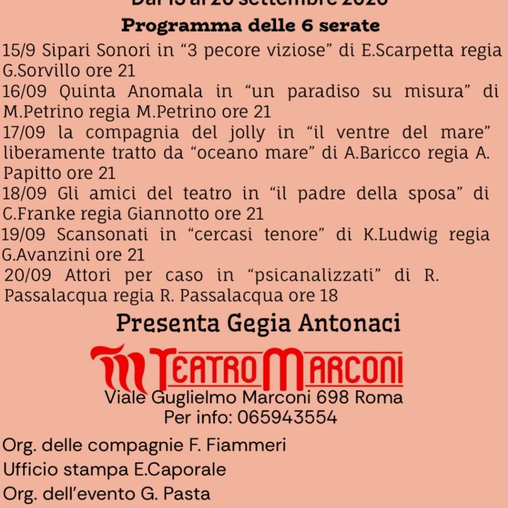 IL FESTIVAL DEL TEATRO AMATORIALE